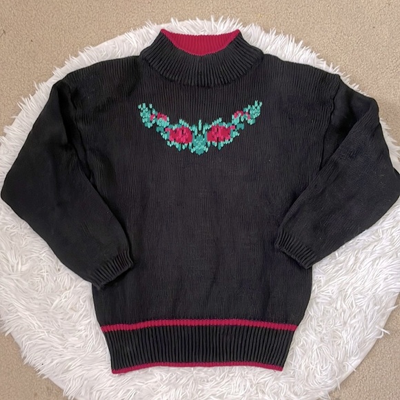 Vintage 80s Avon Floral Pattern Sweater - Picture 1 of 8